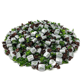 Assortit mints in a clear stand-up bag on shelf