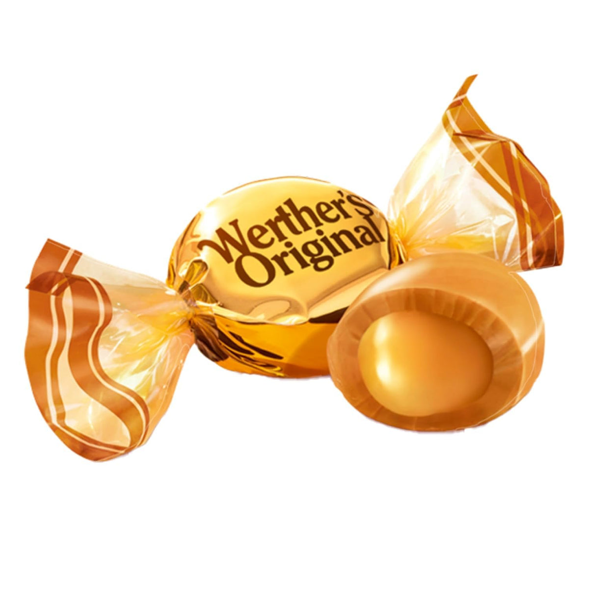 Assortit creamy caramel centers close-up showing smooth filling and crisp shell
