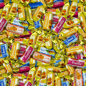 Assortit Fruity Hard Candy peach flavor with real pulp for fresh snacking