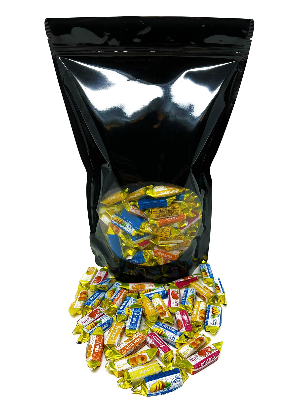 Assortit Fruity Hard Candy pineapple flavor with real pulp for tropical treat