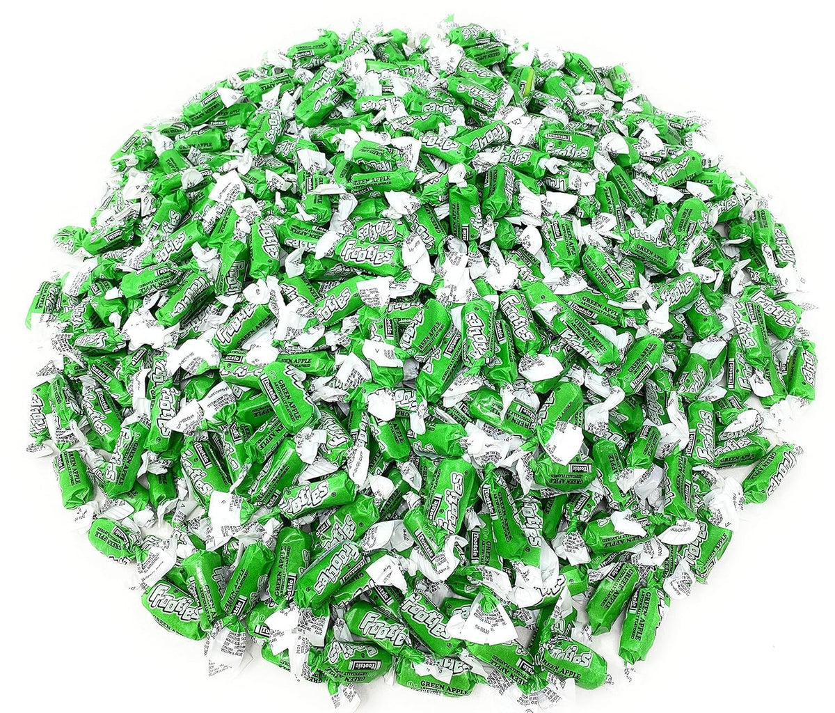 Assortit Green Apple Frooties bag ready for sharing at parties