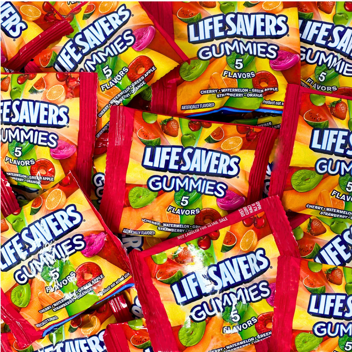 Assortit Life Savers collab fun-size packs for party sharing.