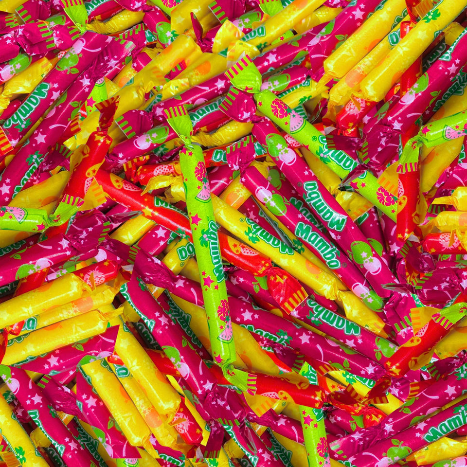 Assortit Mamba Chews Cherry-Apple duo; perfect for sharing in an office snack bowl.