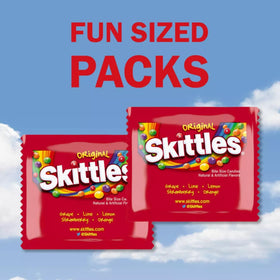 Assortit Mars Skittles fun-size packs inside the bag for easy portioning.