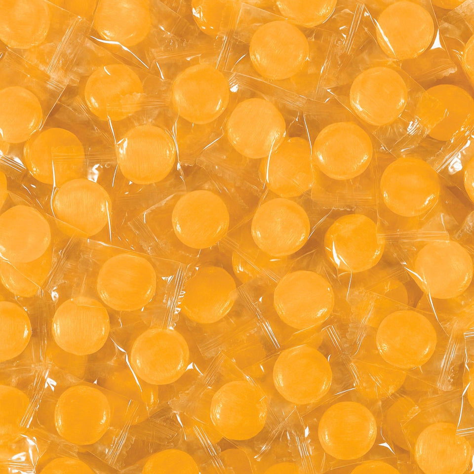 Assortit Peach Buttons bag front view, ideal for sharing at office or gatherings.