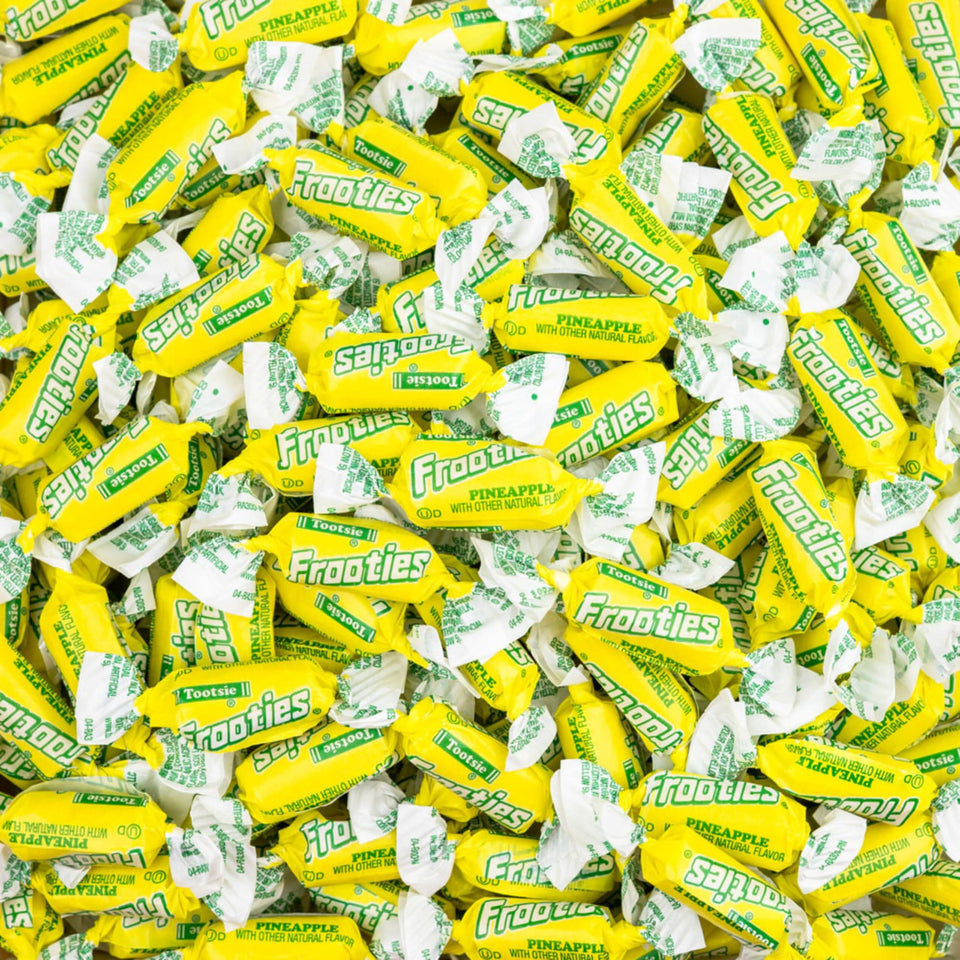 Assortit Pineapple Tootsie Roll Frooties bag for convenient party snacking.