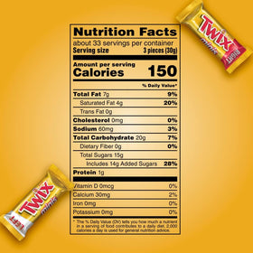 Assortit road-trip snack Twix minis, individually wrapped for on-the-go