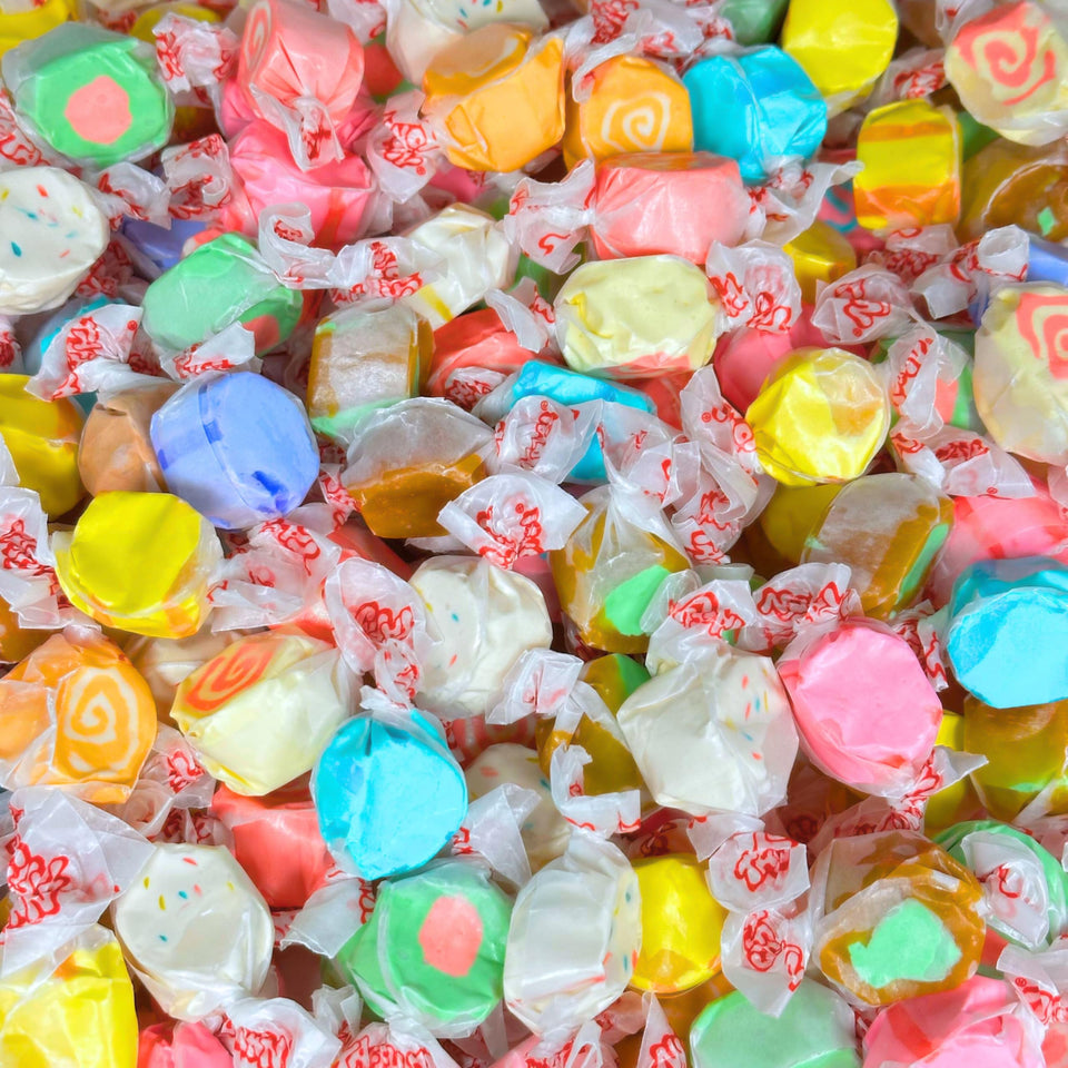 Assortit saltwater taffy banana pieces offer soft texture and fruity flavor for easy snacking.