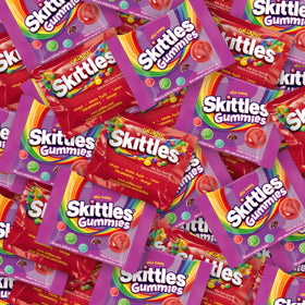 Assortit Skittles collab bulk gummies 3lb bag, ideal for party candy buffets.