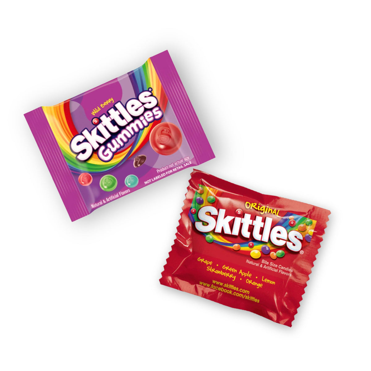 Assortit Skittles Collab Original Flavor gummies shown for easy snacking.