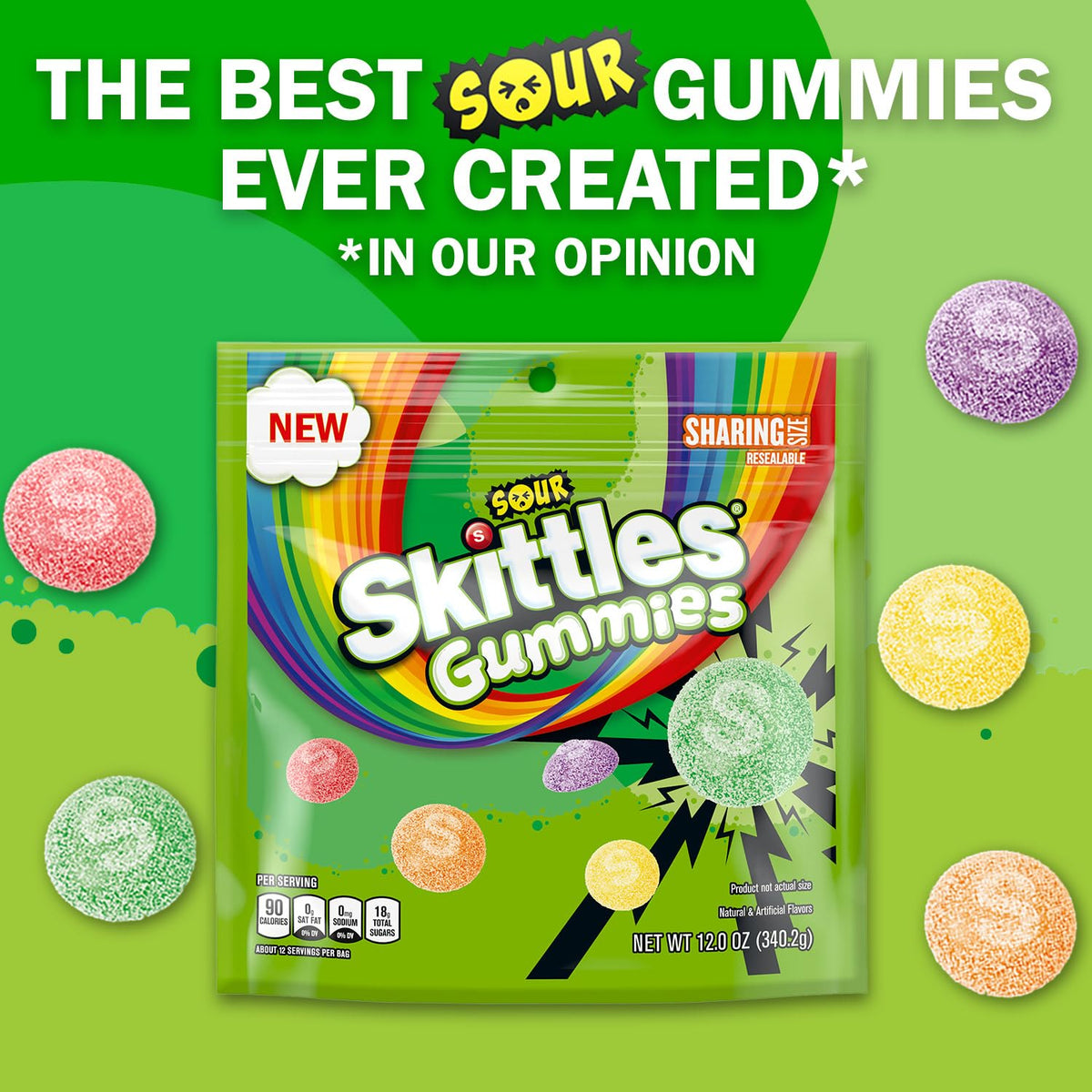 Assortit Skittles Collab Sours Gummies bulk 2-pack ready for sharing at parties and holidays.