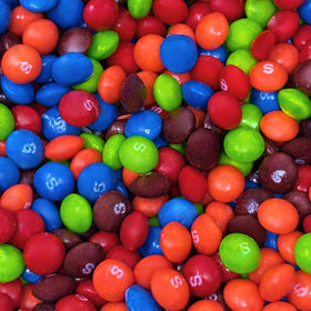 Assortit Skittles display ideas for Halloween or party bowls.
