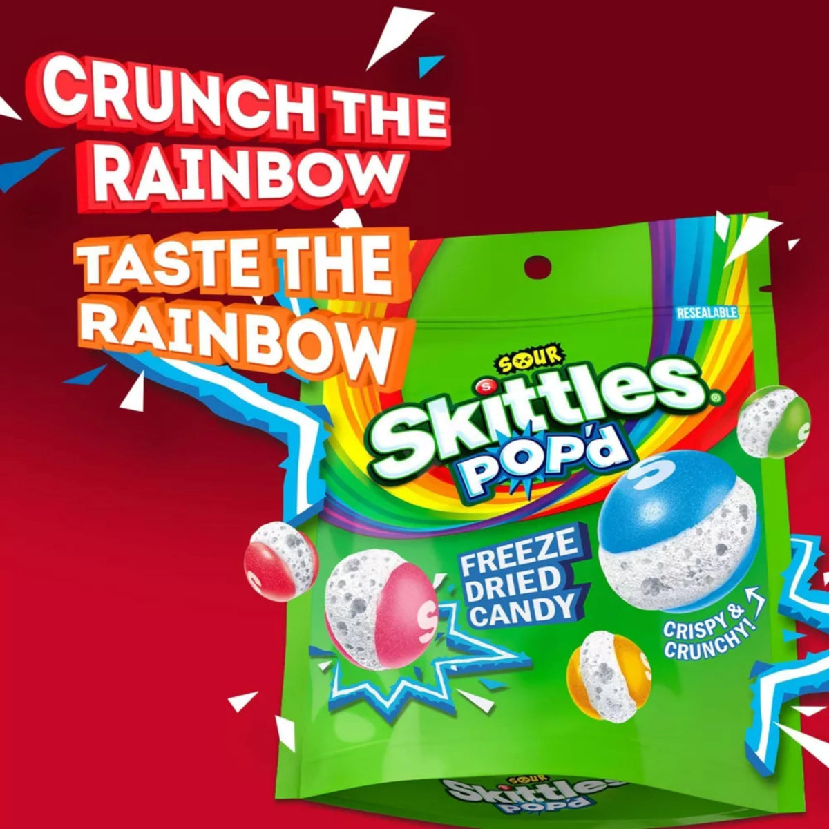 Assortit Skittles POP’D Party Snack is ideal for movie nights and celebrations.
