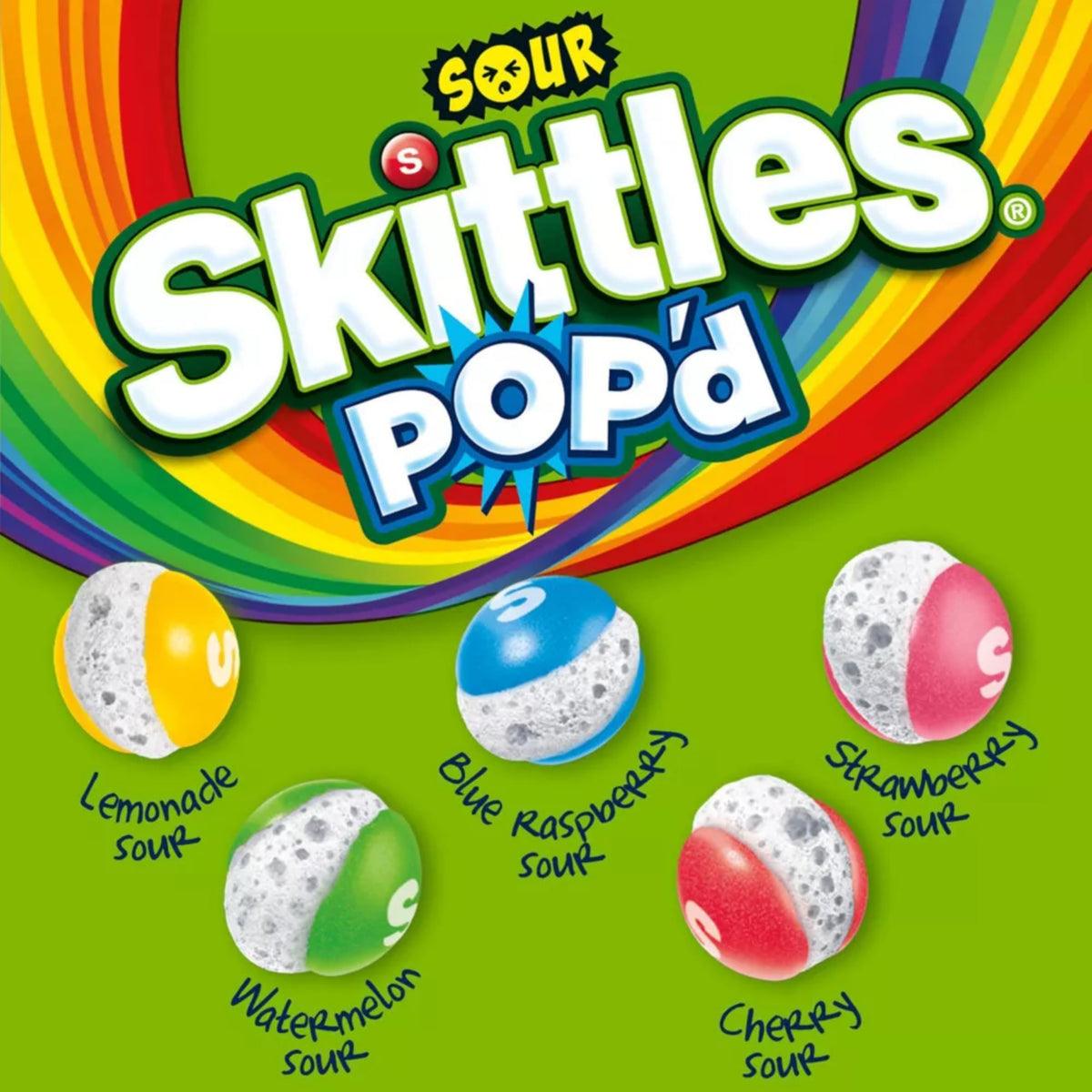 Assortit Skittles POP’D Two-Pack Inside Box displays a convenient snacking duo.