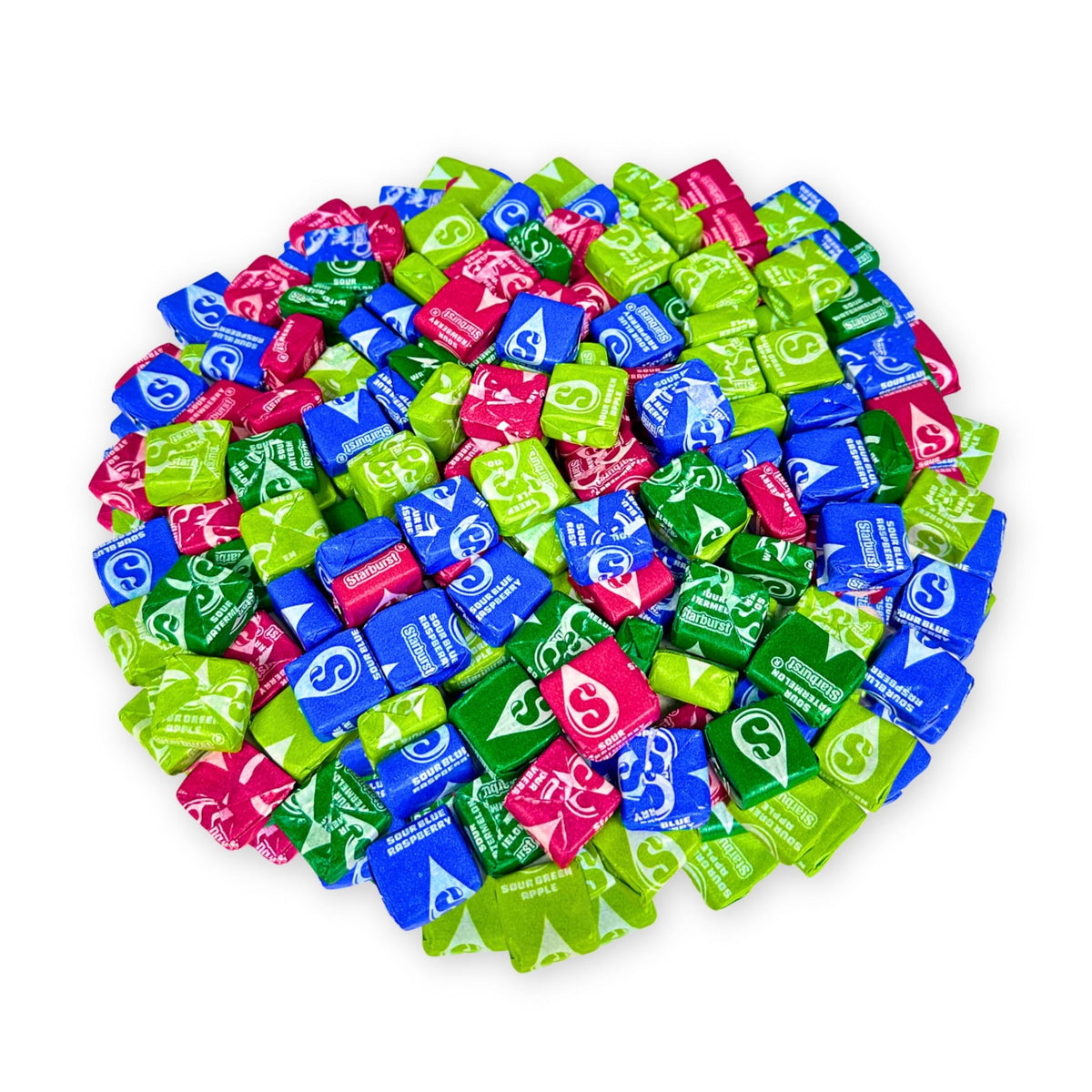 Assortit Starburst Sour candies bag – vibrant assortment for party bowls and sharing.