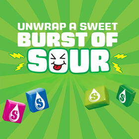 Assortit Starburst Sour flavors closeup – tangy flavor variety ideal for gift bags.