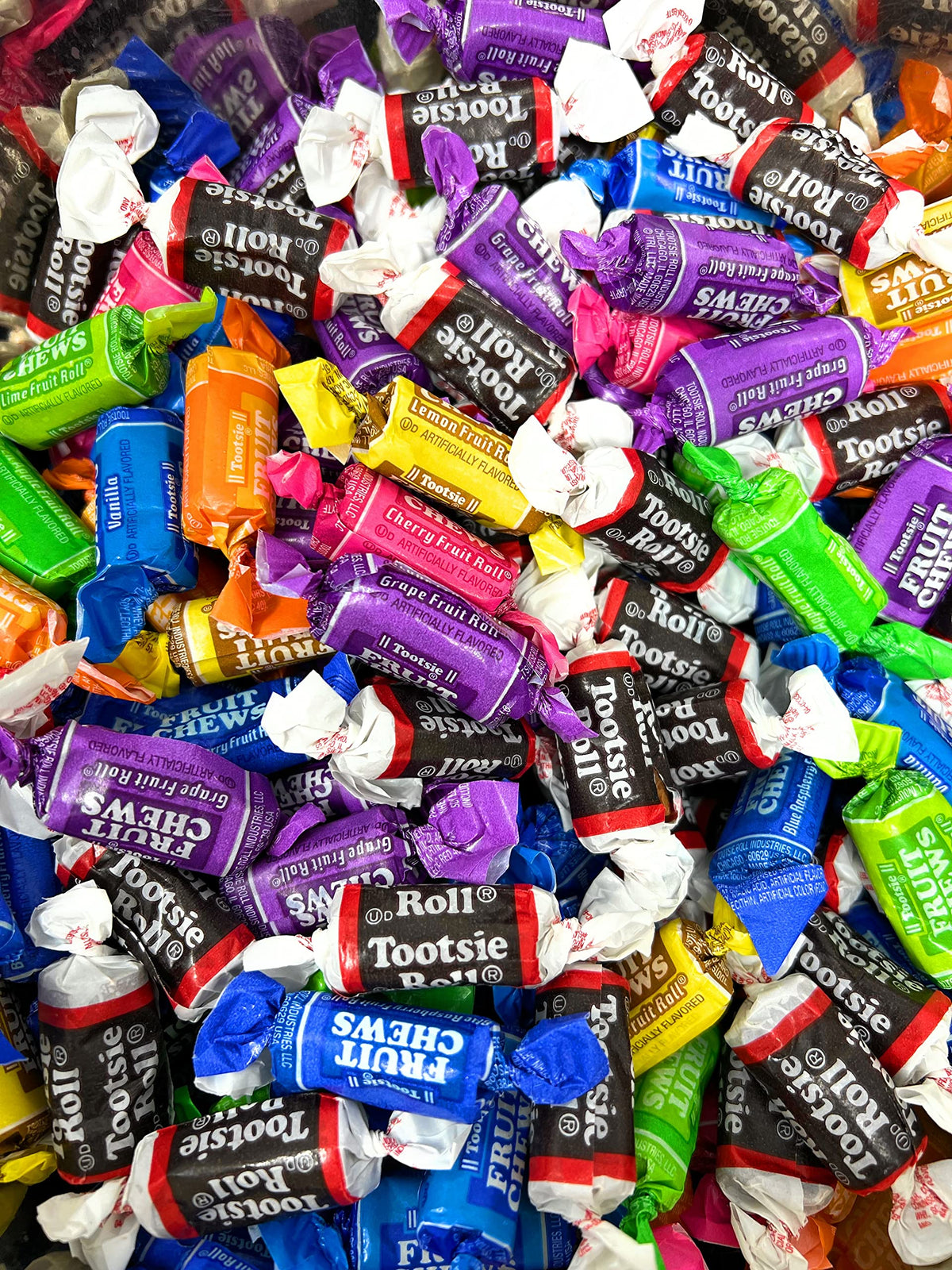 Assortit Tootsie Roll individually wrapped pieces promote portion control and on the go snacking
