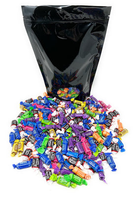 Assortit Tootsie Roll resealable bag keeps freshness and chewy texture from first bite to last