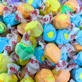 Assortit tropical taffy banana flavor offers soft chew for party snacking.