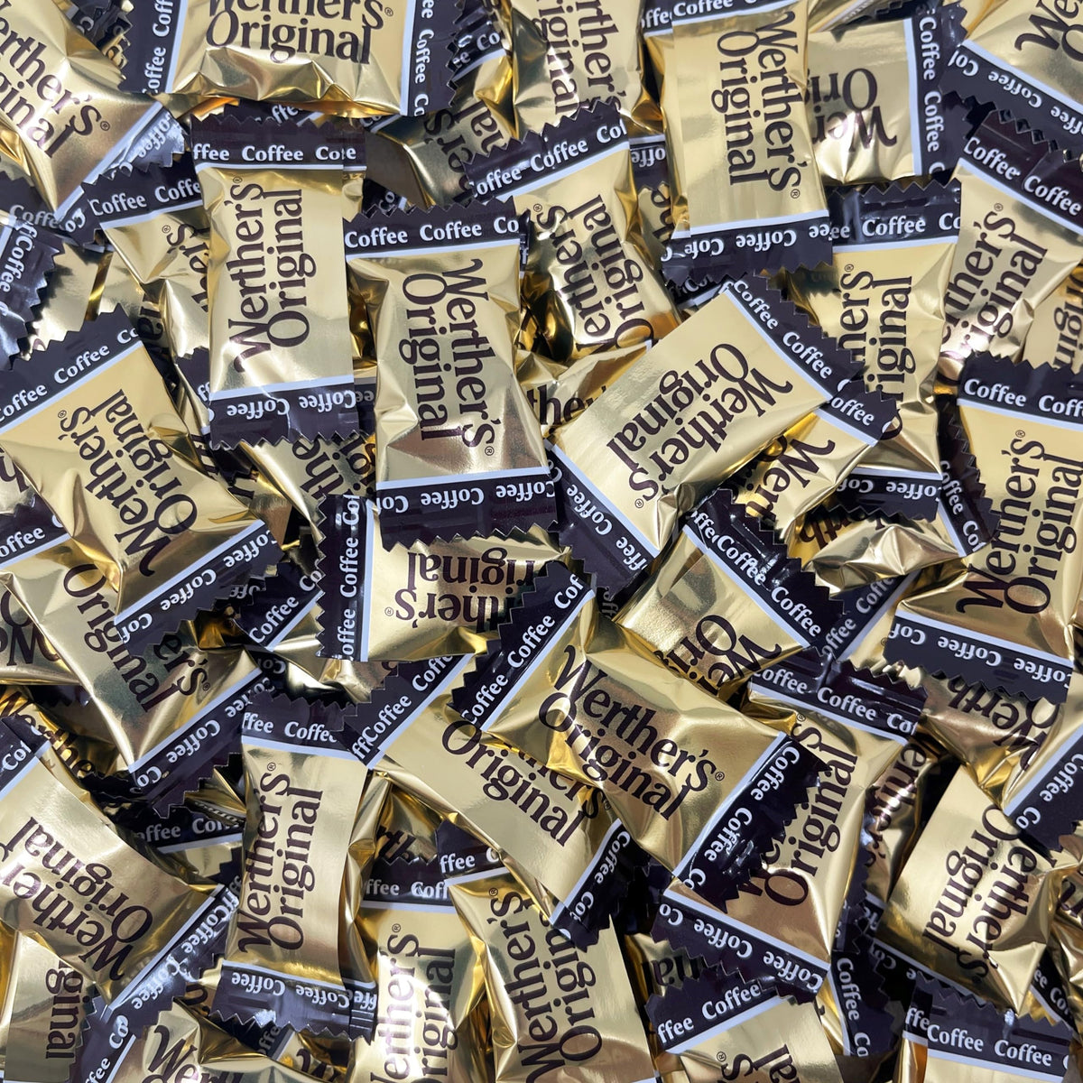 Assortit Werther's Original caramel coffee hard candy bulk bag for sharing.