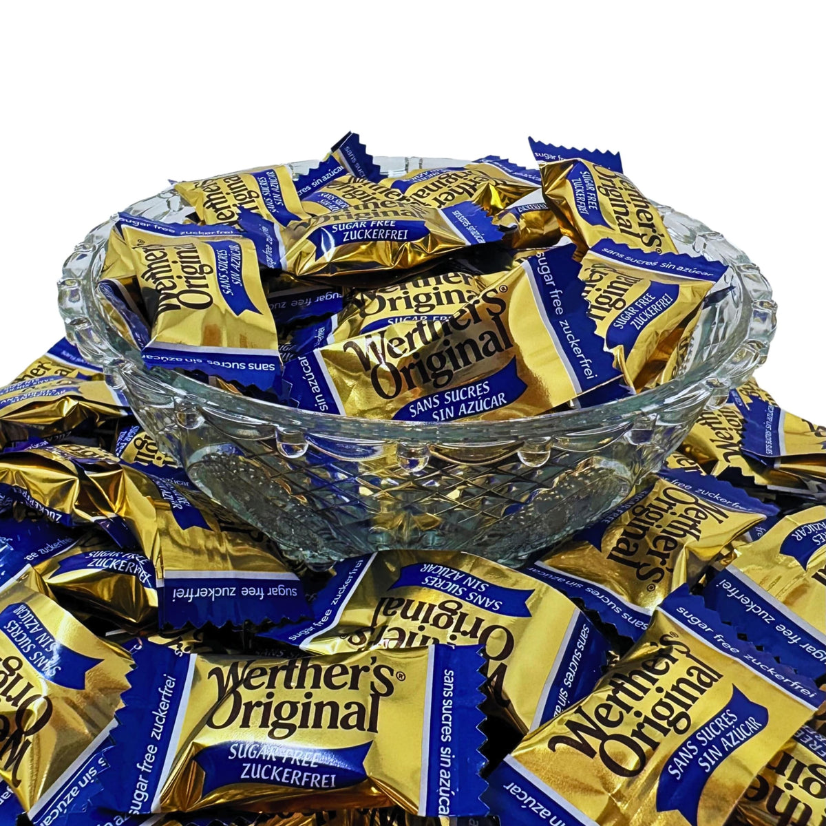 Assortit Werther's Original sugar-free hard caramel candies bulk bag ready for parties.