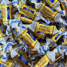 Assortit Werther's Original sugar-free caramels individually wrapped for sharing