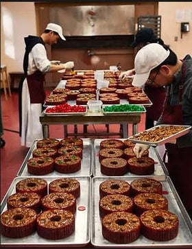 Monastic baking craft shown in Assumption Abbey fruit cake
