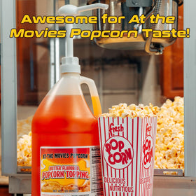 At-The-Movies-Popcorn butter bottle cap preserves freshness and convenience.