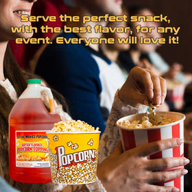 At-The-Movies-Popcorn shelf-stable topping bottle labeled for convenience