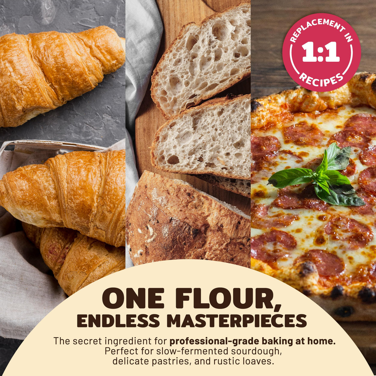 Aterra Mills T55 flour croissant dough for flaky pastries