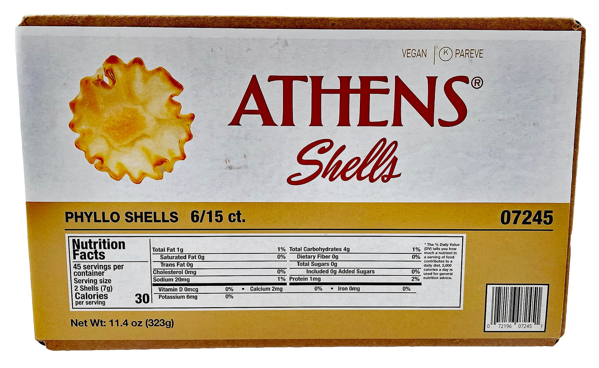 Athens Foods Mini Fillo Shells baked to crisp perfection