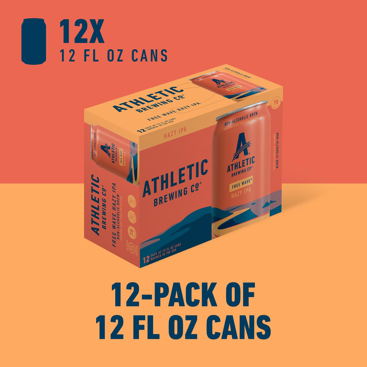 Athletic Brewing Free Wave glass, showcasing aroma and refreshing finish.