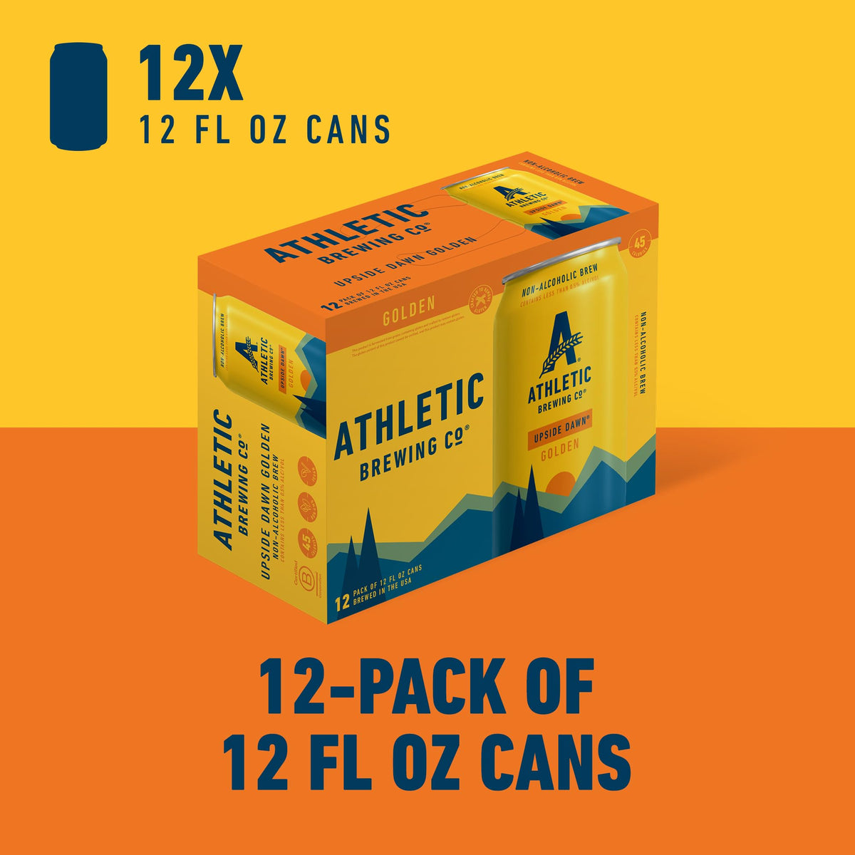 12 pack of Upside Dawn ready for sharing during workouts or weekend activities