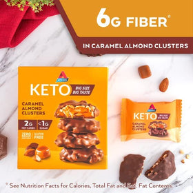 Atkins nutrition label highlights 2g net carbs per serving.