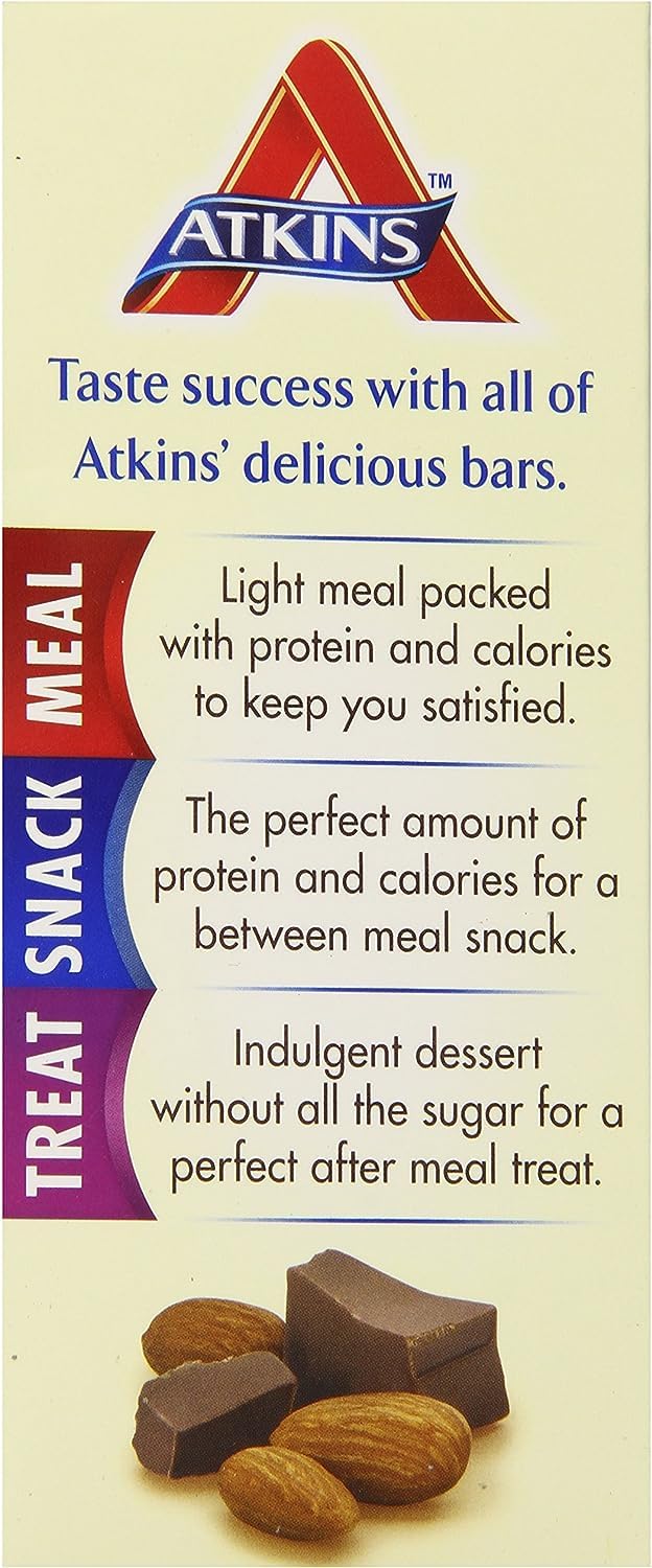 Closeup of roasted almonds dipped in chocolate from Atkins Endulge.