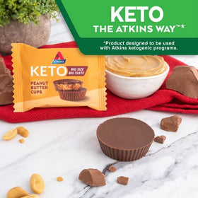 Atkins Keto Peanut Butter Cups gluten-free label signals dietary compatibility