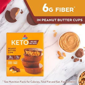 Atkins Keto Peanut Butter Cups served on plate for a satisfying gluten-free treat