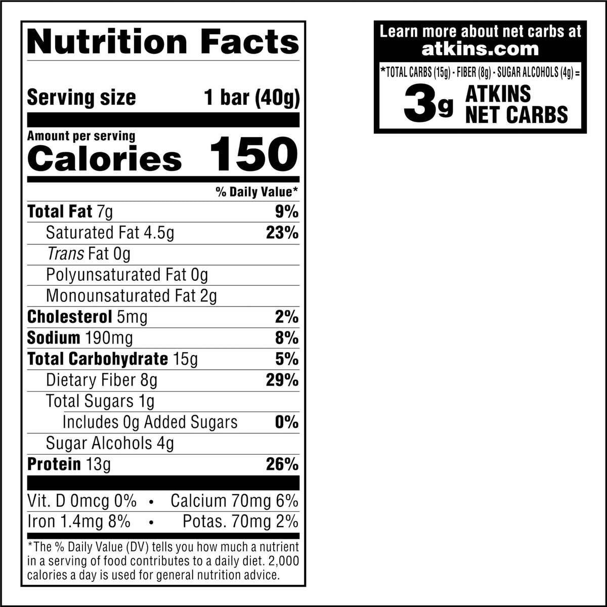 Atkins Lemon Snack Bar in a lunchbox demonstrates gluten-free, fiber-rich snacking.