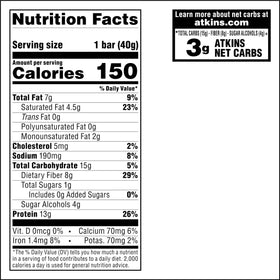 Atkins Lemon Snack Bar in a lunchbox demonstrates gluten-free, fiber-rich snacking.