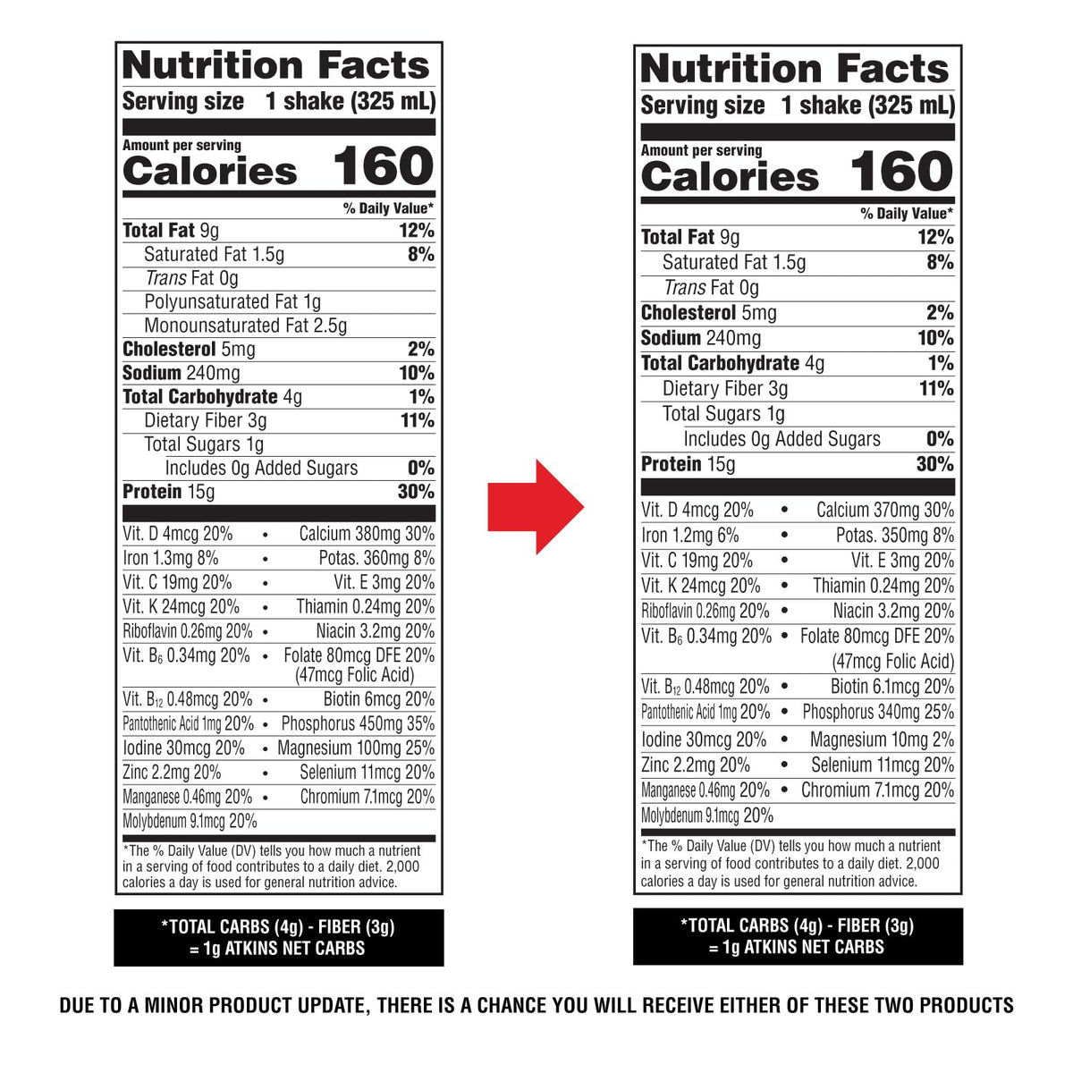 Atkins vanilla shake packaging demonstrates keto-friendly, low-sugar nutrition options.