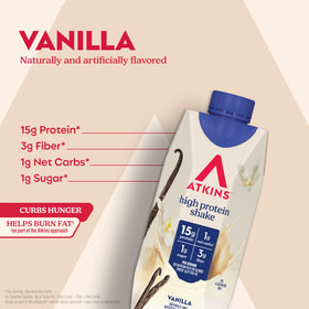 On-the-go Atkins shake bottle is ready for breakfast or a quick snack.