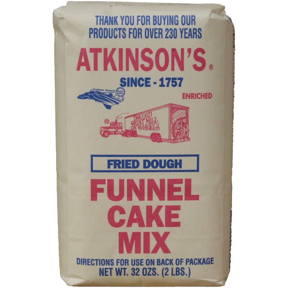 Atkinson Milling Funnel Cake Mix bag ready for quick home carnival dessert.