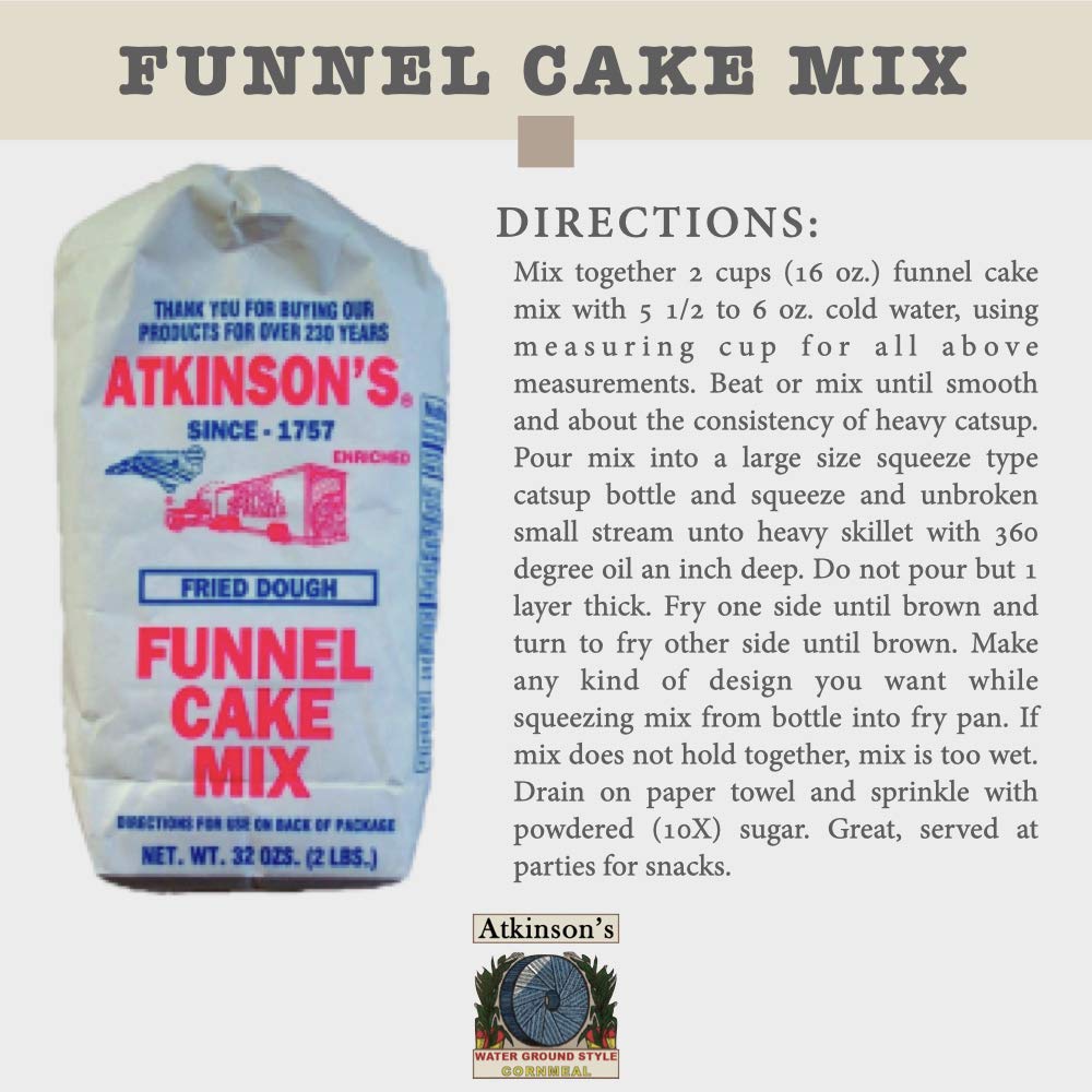 Atkinson Milling Funnel Cake Mix funnel cake frying to a golden color.
