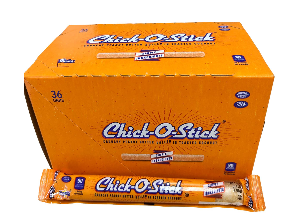 Atkinson's Chick-O-Stick with roasted peanuts and coconut, crunchy texture for snacking