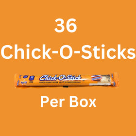 Chick-O-Stick bite showing peanut, coconut flavors and crisp center