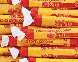 Atkinson's Coconut Long Boys 2lbs pack with creamy caramel and real coconut flakes for sharing.