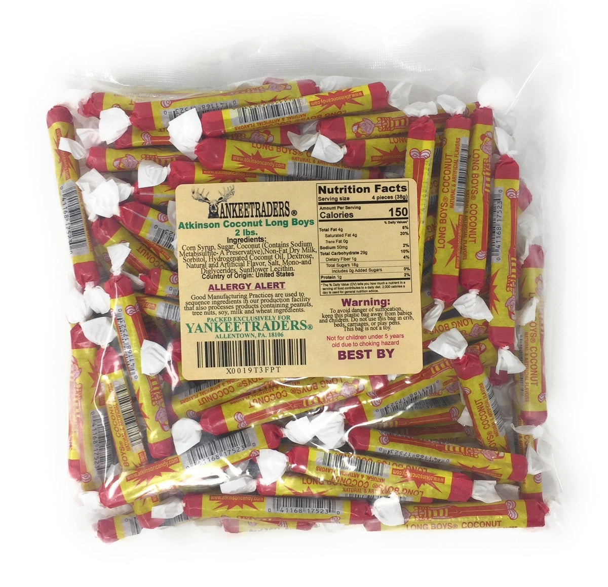 Atkinson's Coconut Long Boys rolled caramels ideal for holiday gifting.