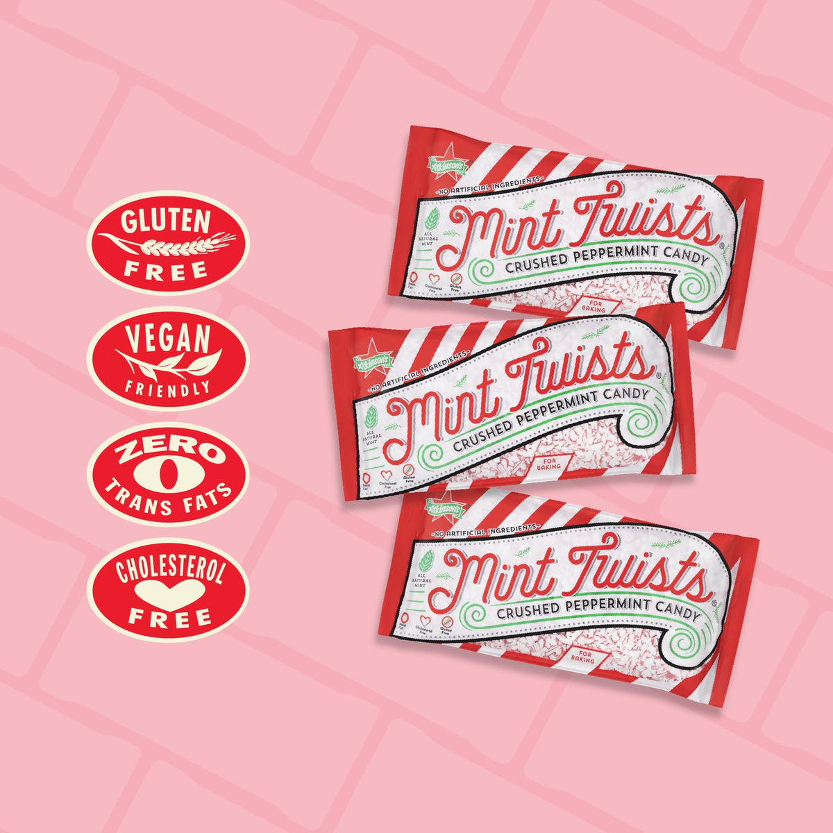 Atkinson's Mint Twists 2-pack display for party favors.
