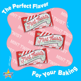 Atkinson's Mint Twists Crushed close-up highlighting peppermint flavor.