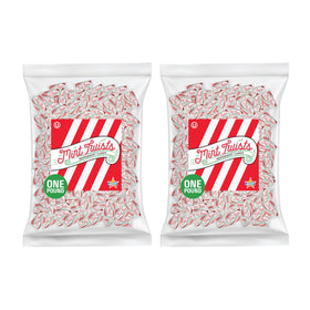 Atkinson's Mint Twists red and white bag shown for celebrations and everyday snacking